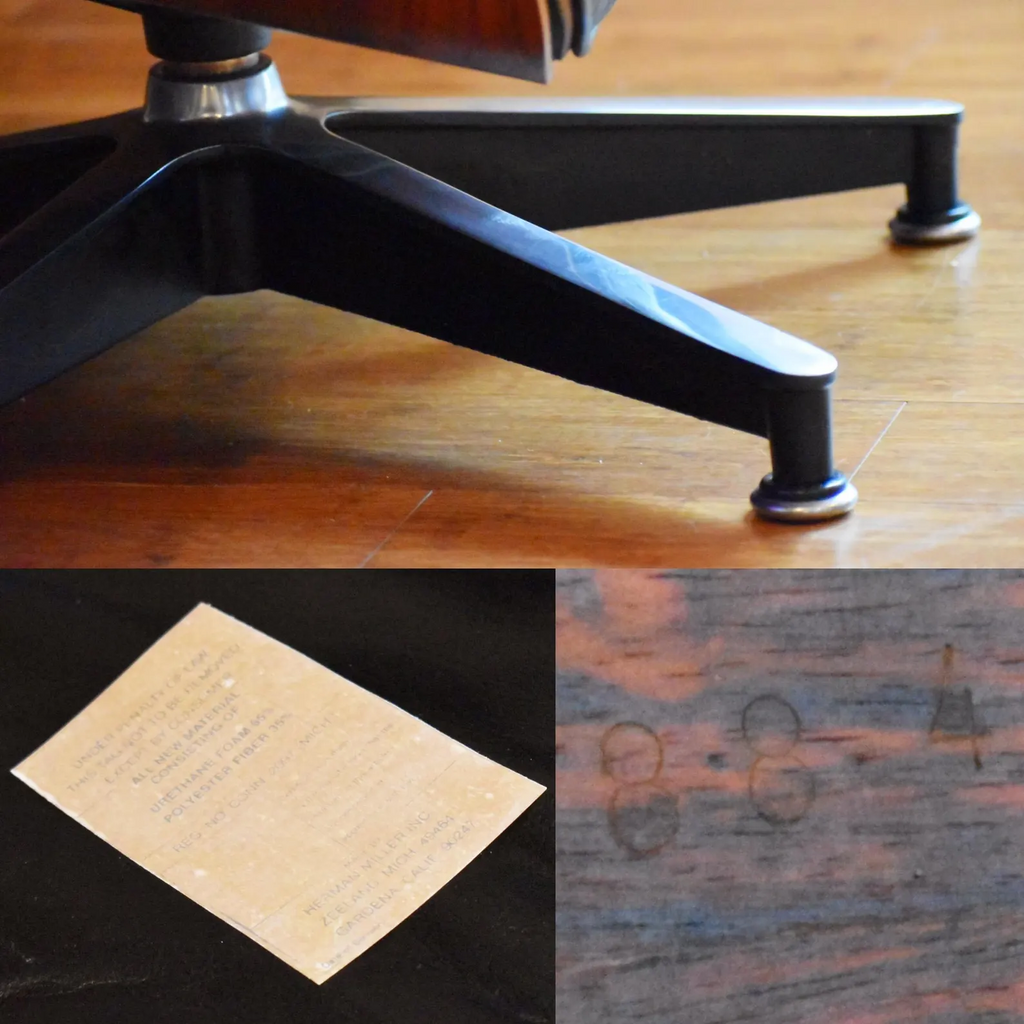 Herman Miller Eames Lounge Chair & Ottoman - Black/Rosewood