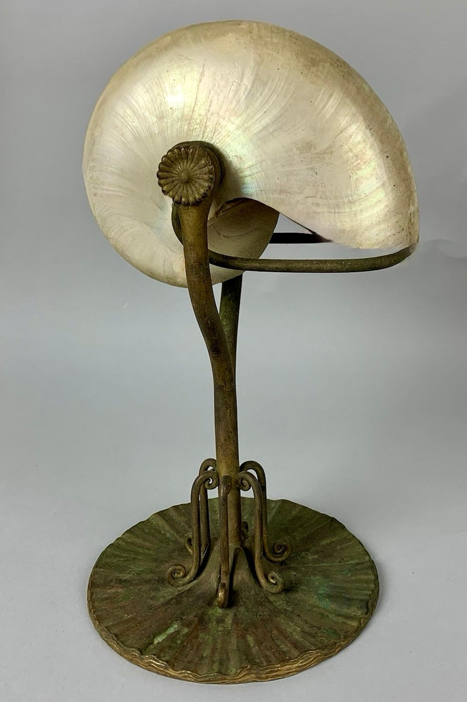 Authenticated Tiffany Studios NY 'Nautilus' Shell Table Lamp – LAMP/PARTS