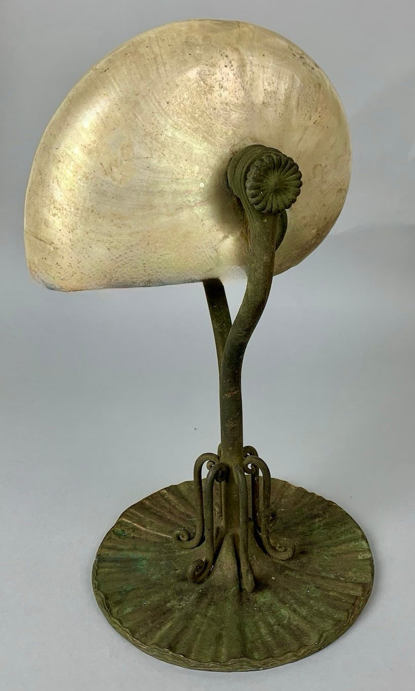 Authenticated Tiffany Studios NY 'Nautilus' Shell Table Lamp – LAMP/PARTS
