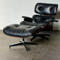 Herman Miller Eames Lounge Chair & Ottoman (2nd Gen) - Black/Rio