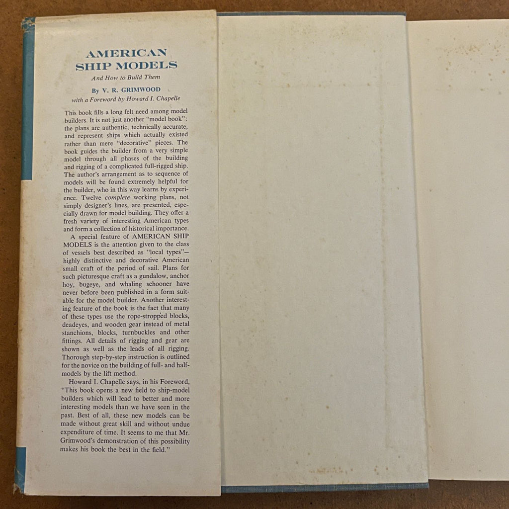 'American Ship Models and How to Build Them' V.R. Grimwood, 1942