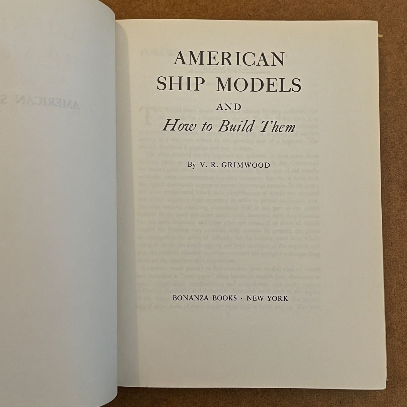 'American Ship Models and How to Build Them' V.R. Grimwood, 1942