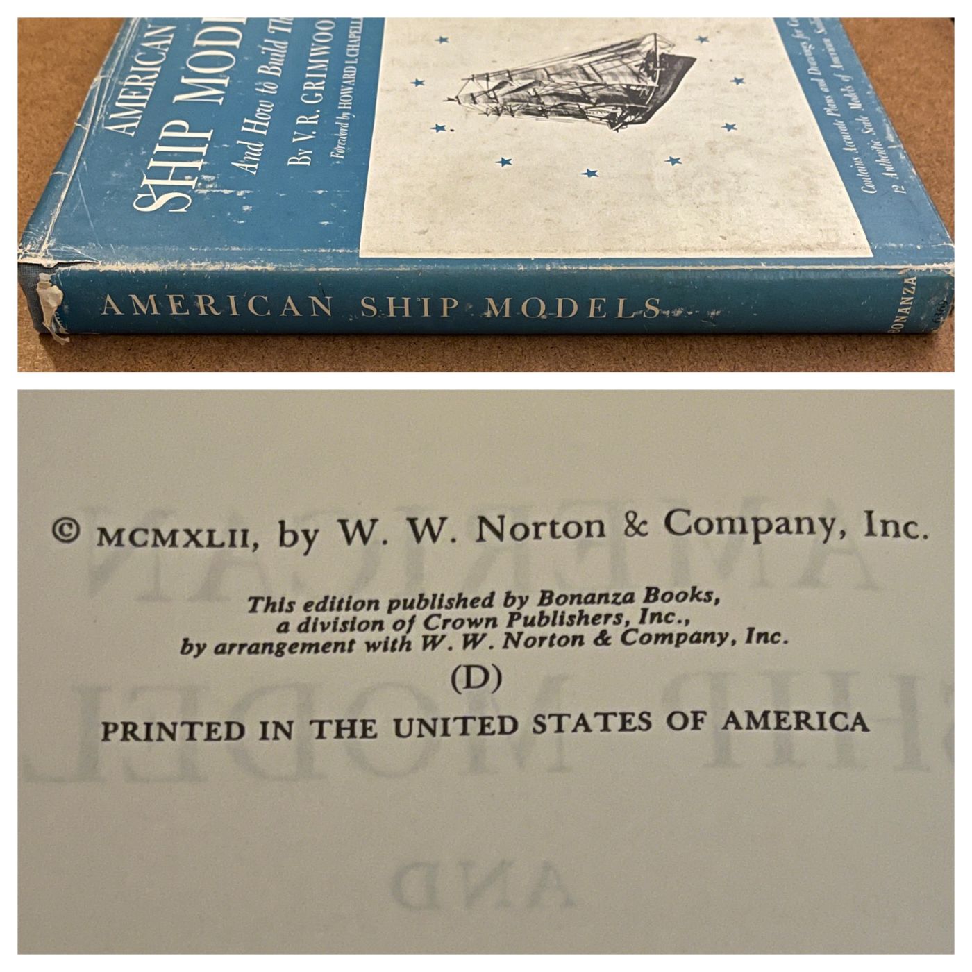 'American Ship Models and How to Build Them' V.R. Grimwood, 1942