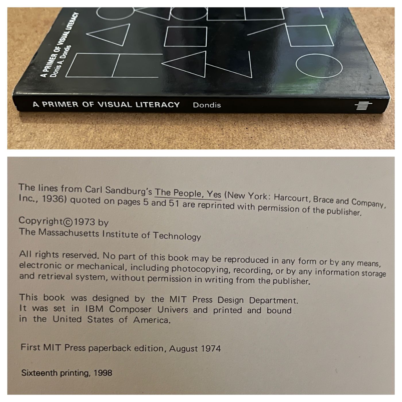 'A Primer of Visual Literacy' Donis A. Dondis, 1974