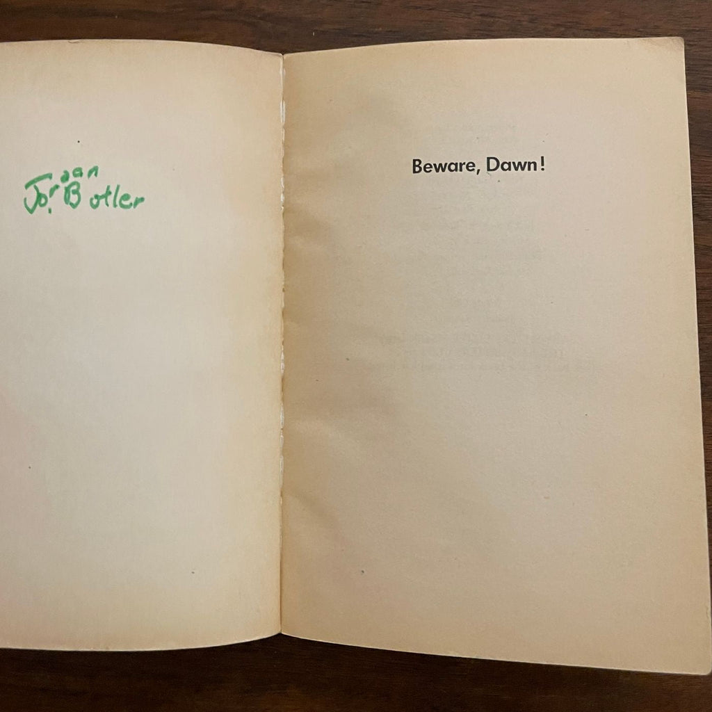 BSC Mystery #2 'Beware, Dawn!'; Ann M. Martin, 1991, 1E1P